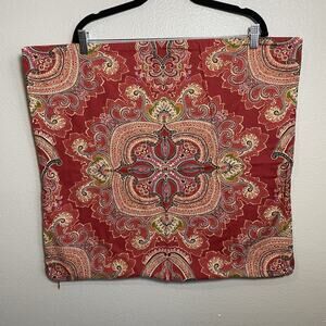 Pottery Barn AINSLEY Medallion Paisley Pillow Cover 24"x24" Square Cotton Linen